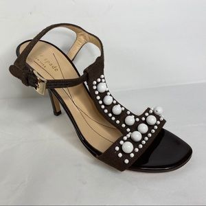 Kate spade pearl embedded heel sandals